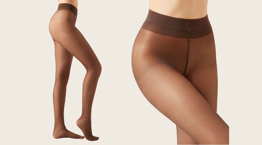 Transparente Strumpfhose mit formendem Oberteil, 30 Denier